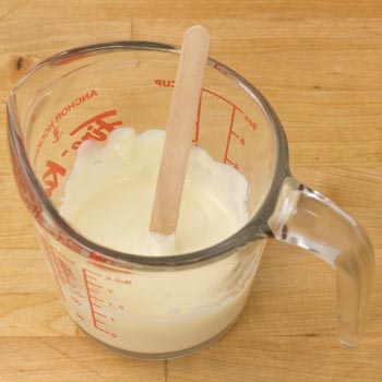 melted white chocolate