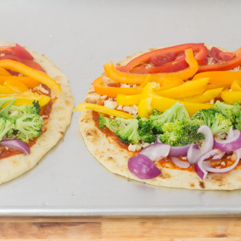 two pizzas together