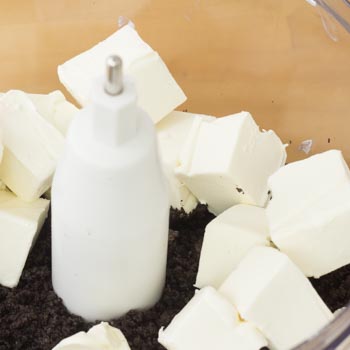 cream cheese in food processor
