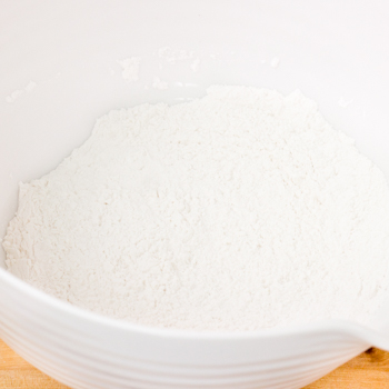 flour in a bowl.