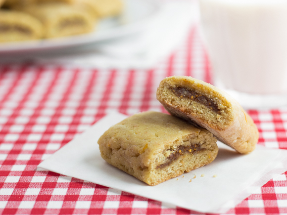Fig Squares on a napkin.