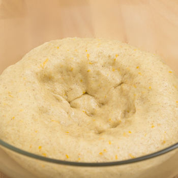 punching the dough down