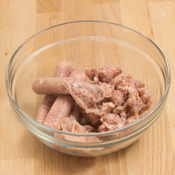taking the casting off the sausage