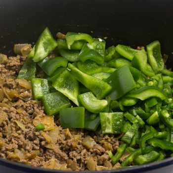 ground beef and green peppers