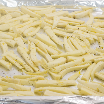 uncooked parsnip fries